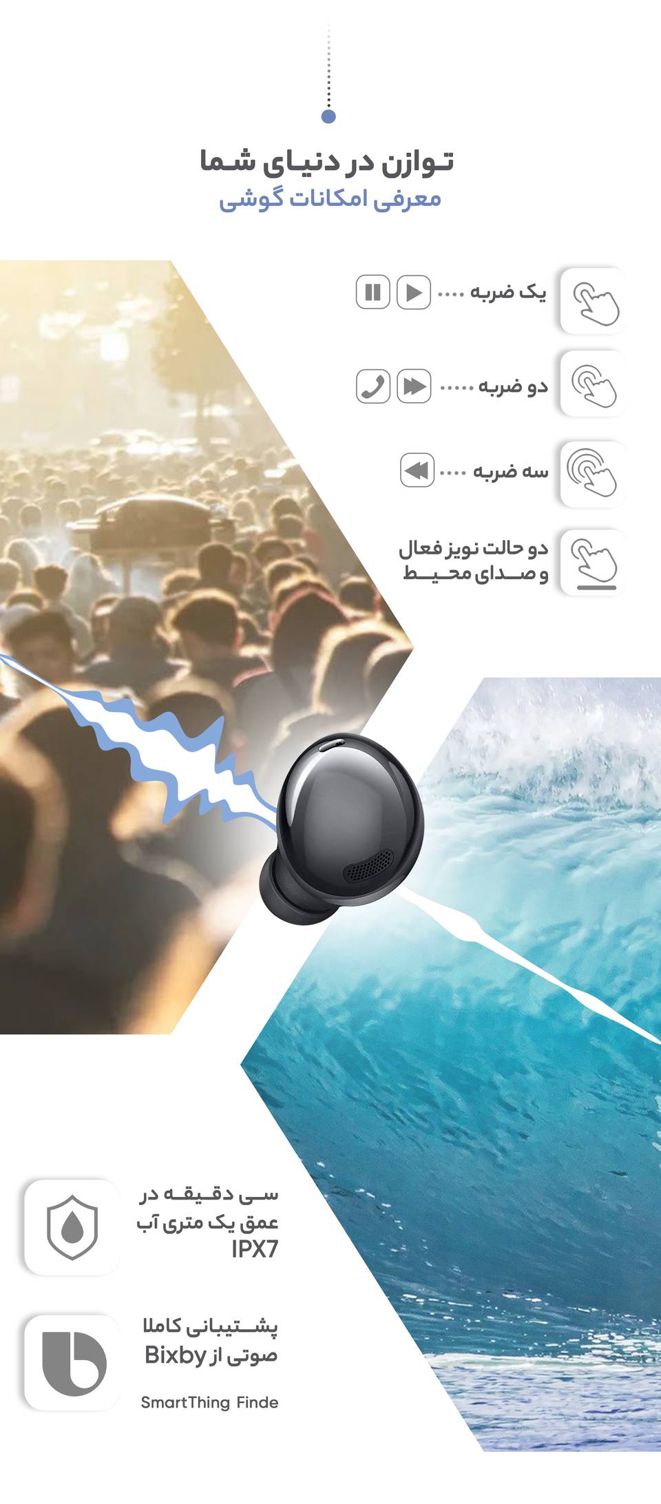 هدفون بی سیم سامسونگ مدل Galaxy Buds2 Pro 12 quality,q 70