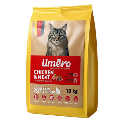 غذا خشک گربه بالغ اومرو مدل طعم گوشت و مرغ - 500 گرم